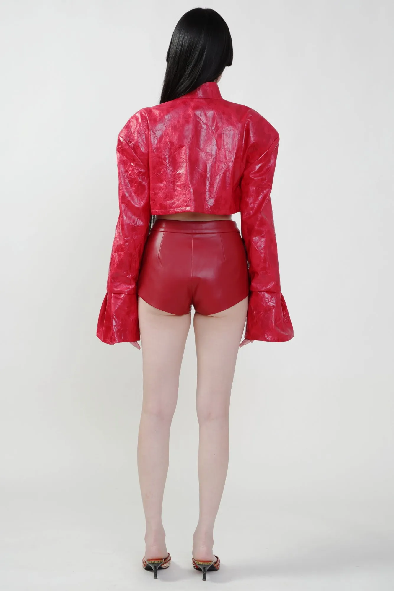 Cropped Vegan Leather JACKET