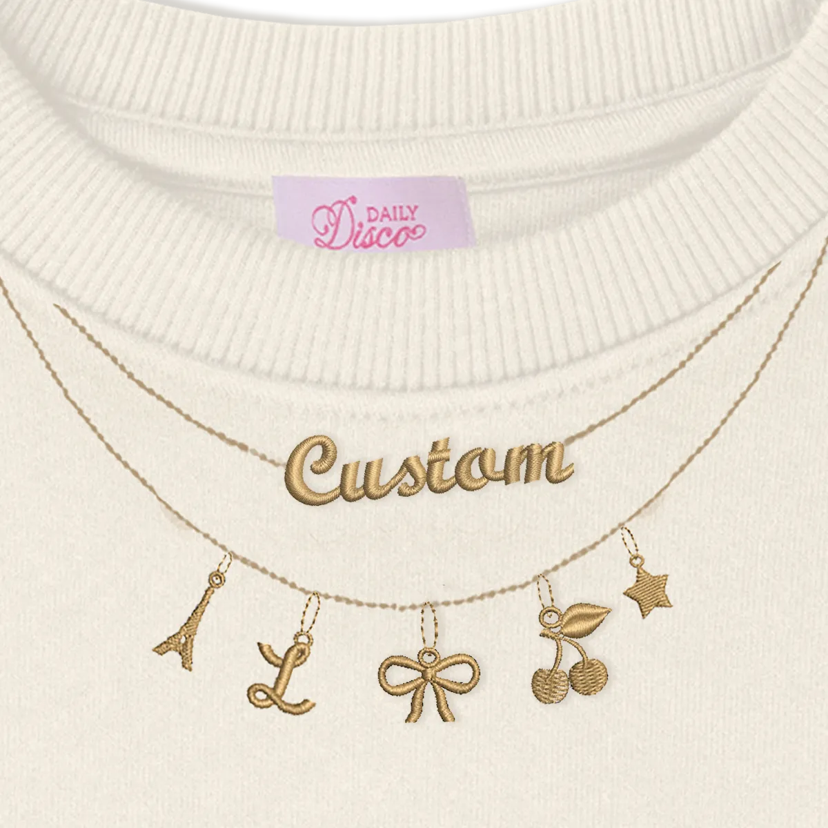 Custom Charm Necklace Sweatshirt