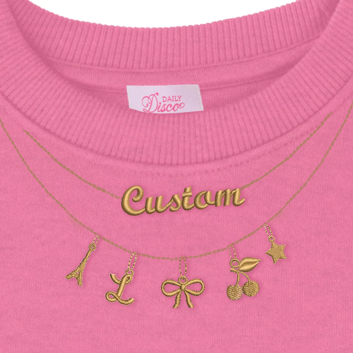 Custom Charm Necklace Sweatshirt