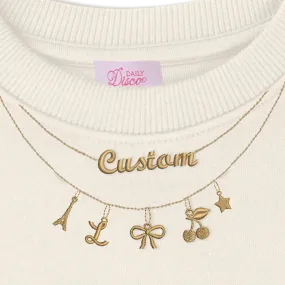 Custom Charm Necklace Sweatshirt