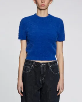 CYBER SS KNIT TOP COBALT