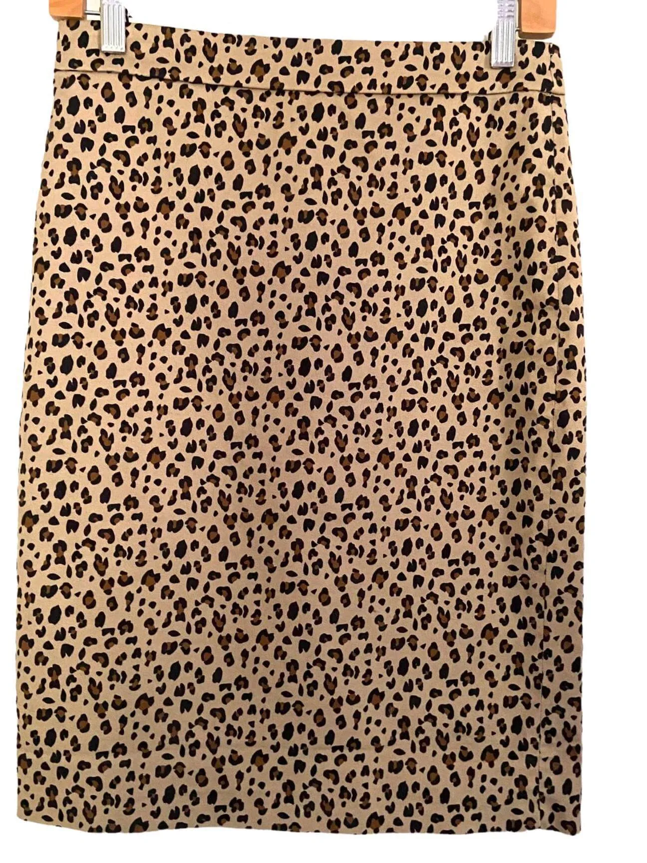 Dark Autumn Leopard Print Pencil Skirt