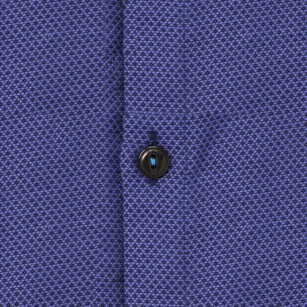 Dark Blue Textured Dress Shirt | The Azure