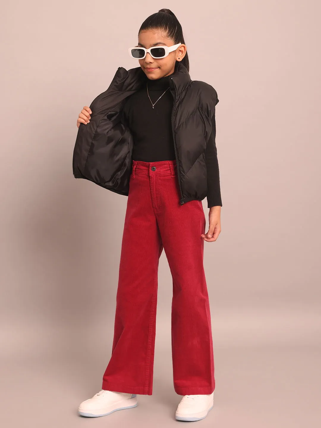 Dark red trousers for kids