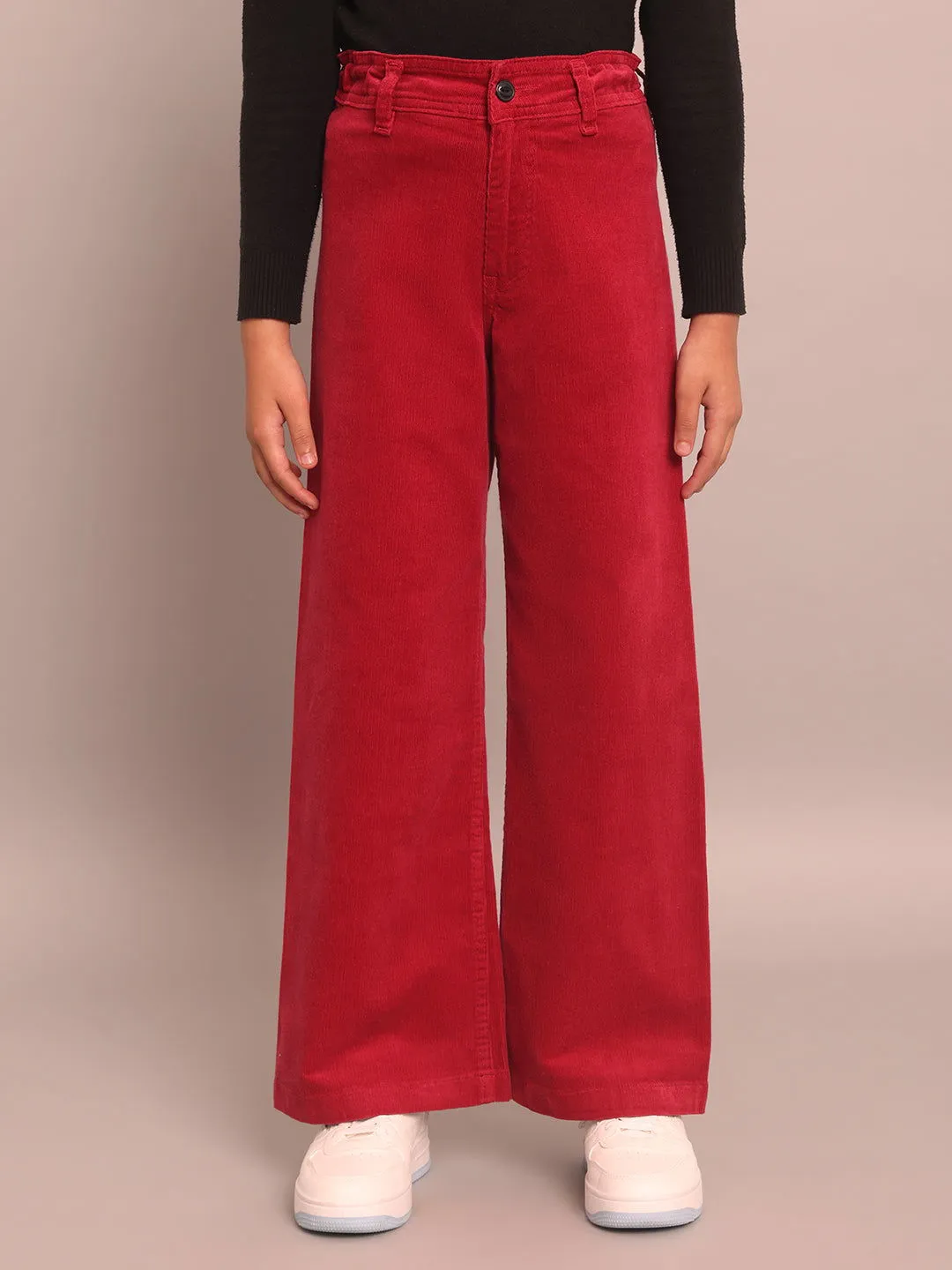 Dark red trousers for kids