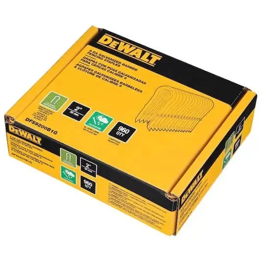 DeWalt 2" 9 Gauge Galvanized Barbed Fencing Staples - 960 Qty