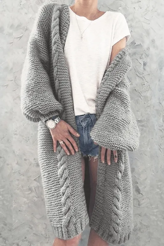 Dunnmall Warm Fashion Knit Sweater Cardigan Coat