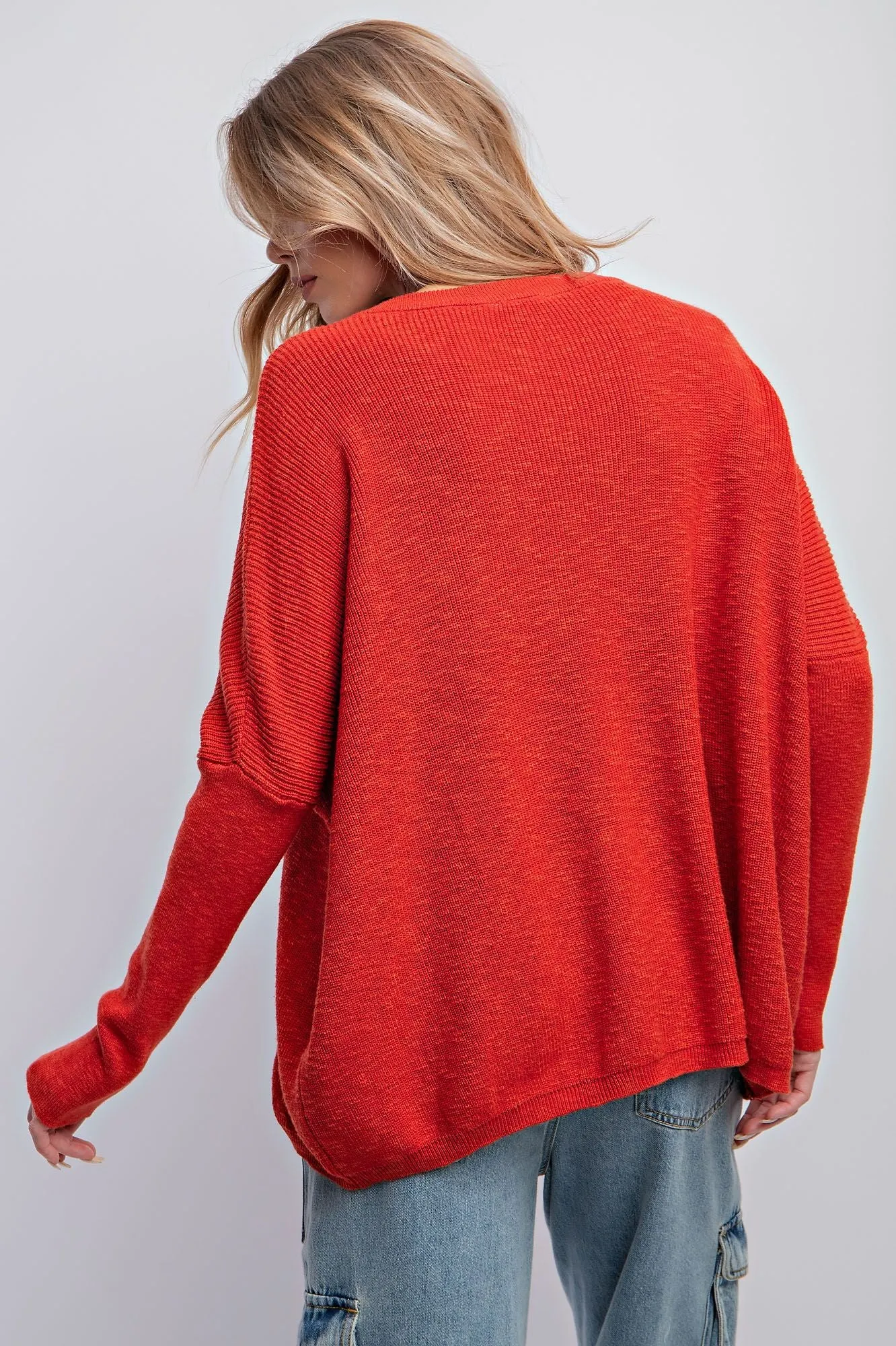 Easel Perfect Red Knit Sweater