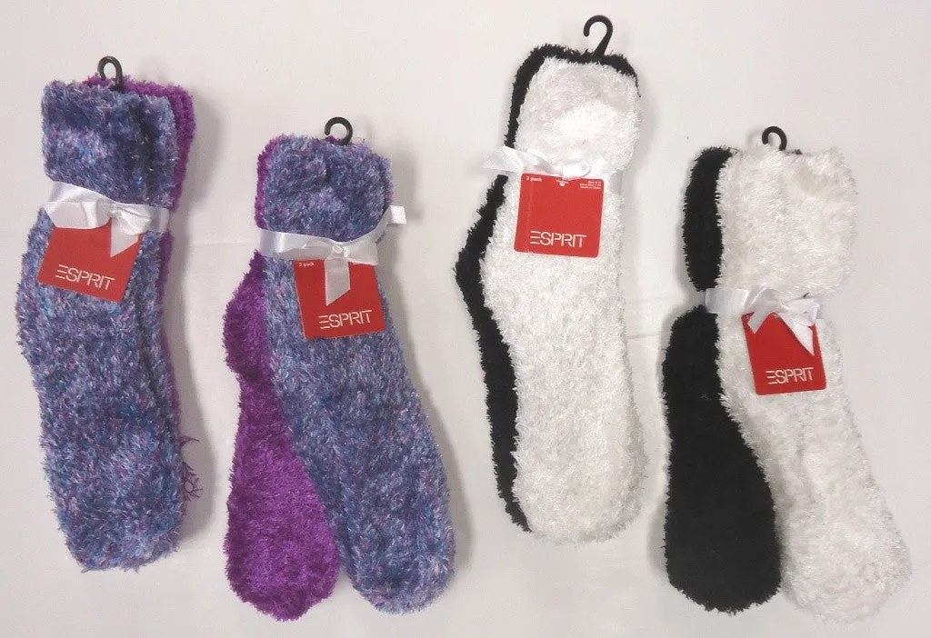 espirit ladies fuzzy socks- 2 pack Case of 60