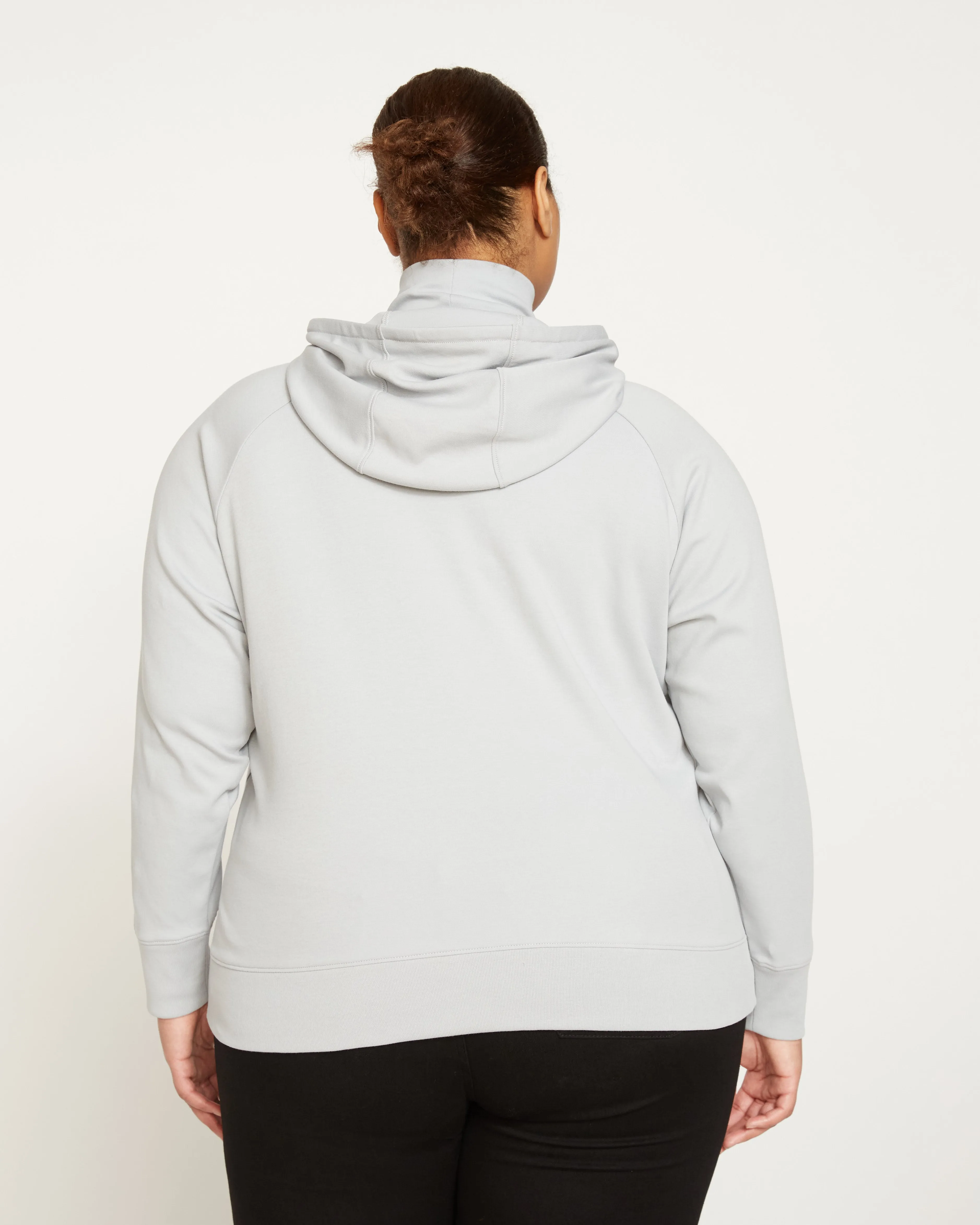 Fallon Funnel Neck Hoodie - Grey Sky