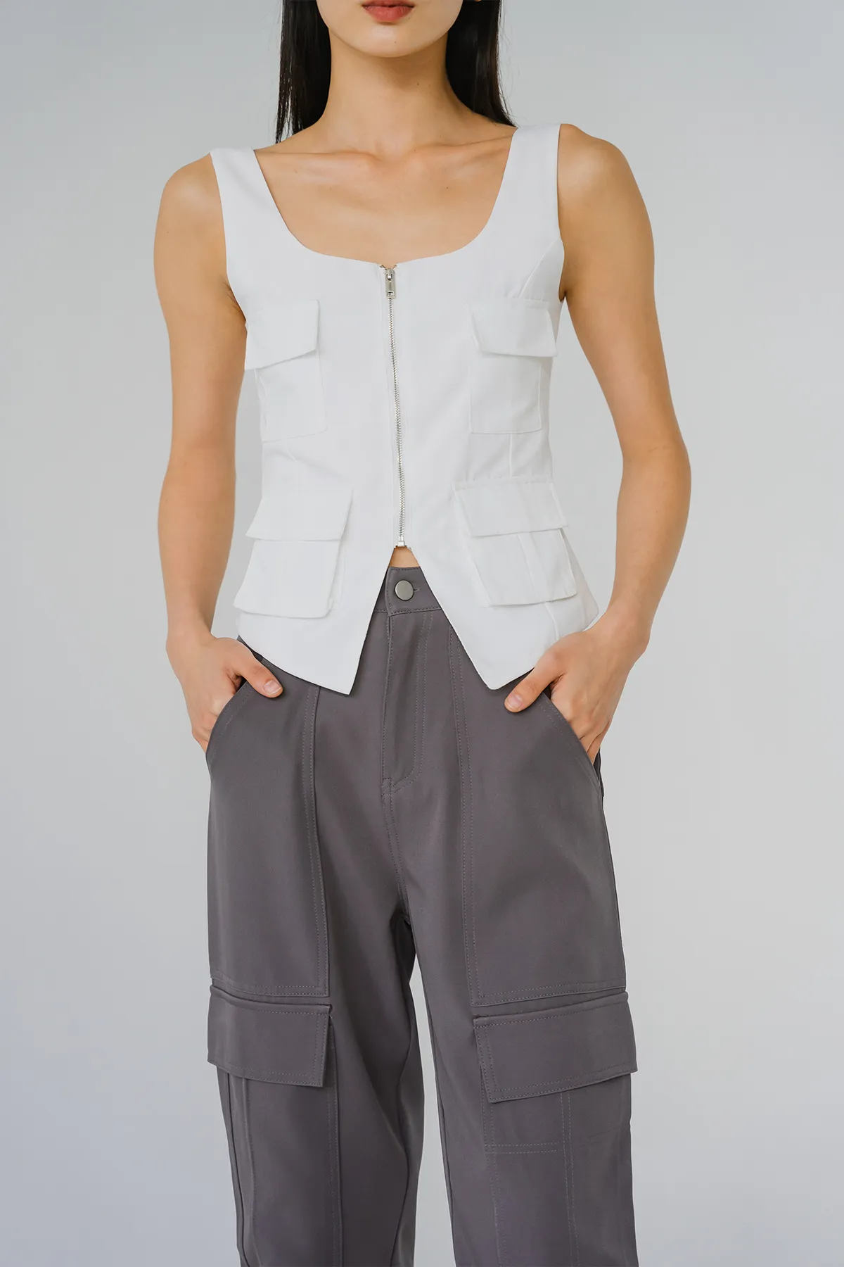 Flexi Pocket Top (White)