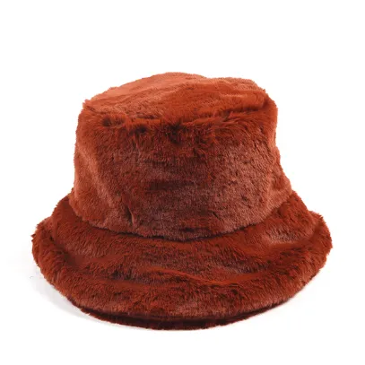 Fluffy Teenage Fashion Warm Bucket Hat