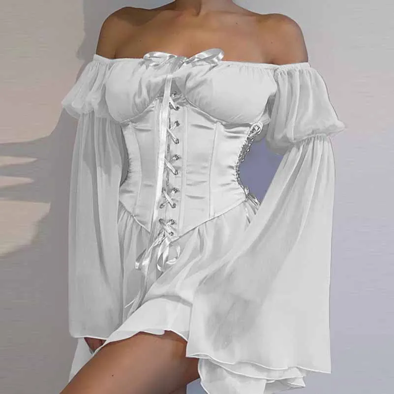 Front Corset Belt Asymmetric Lace-Up Corset Top