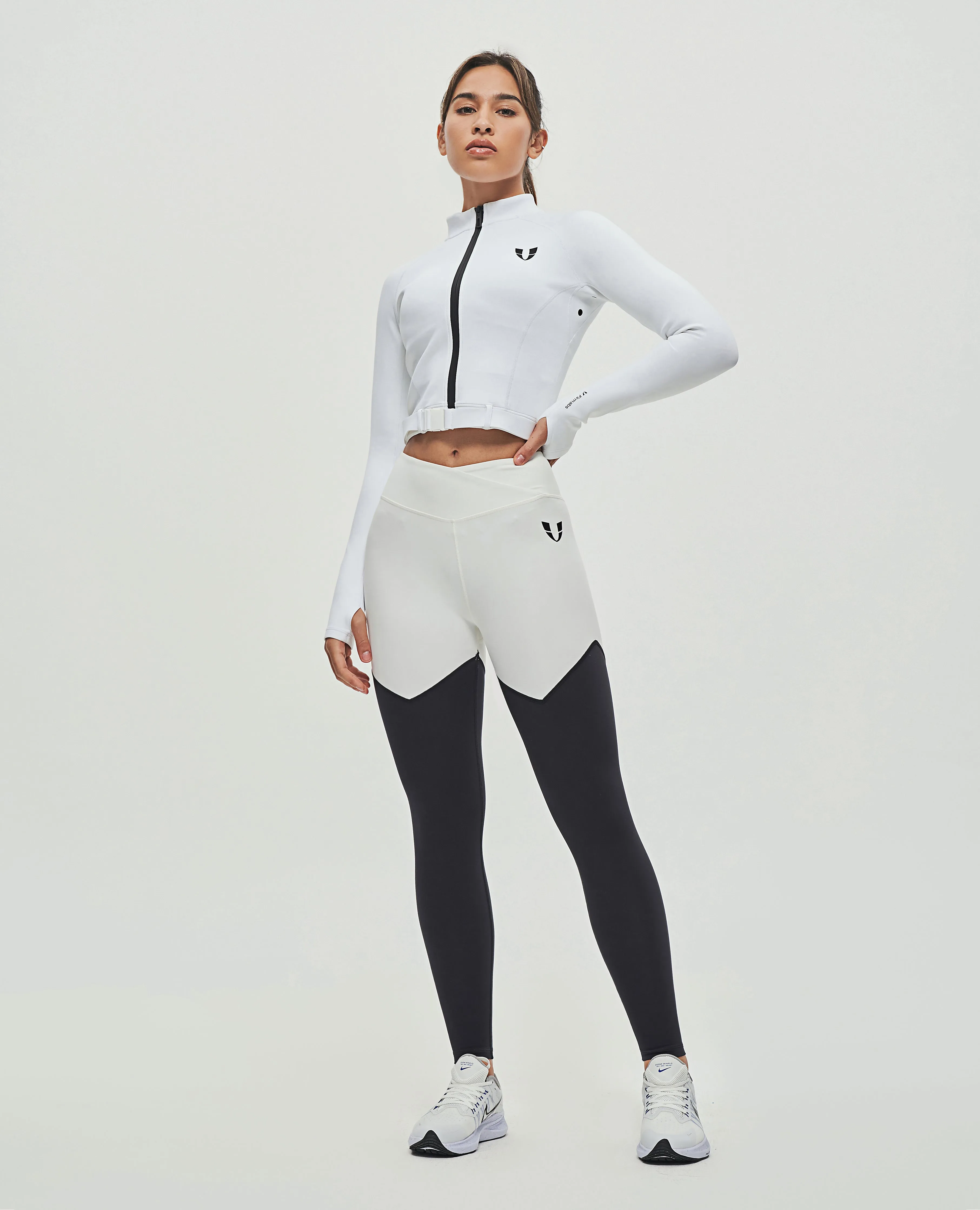 Full-zip Cropped Jacket - White