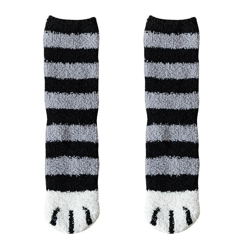 Furry Kitten Paw Socks