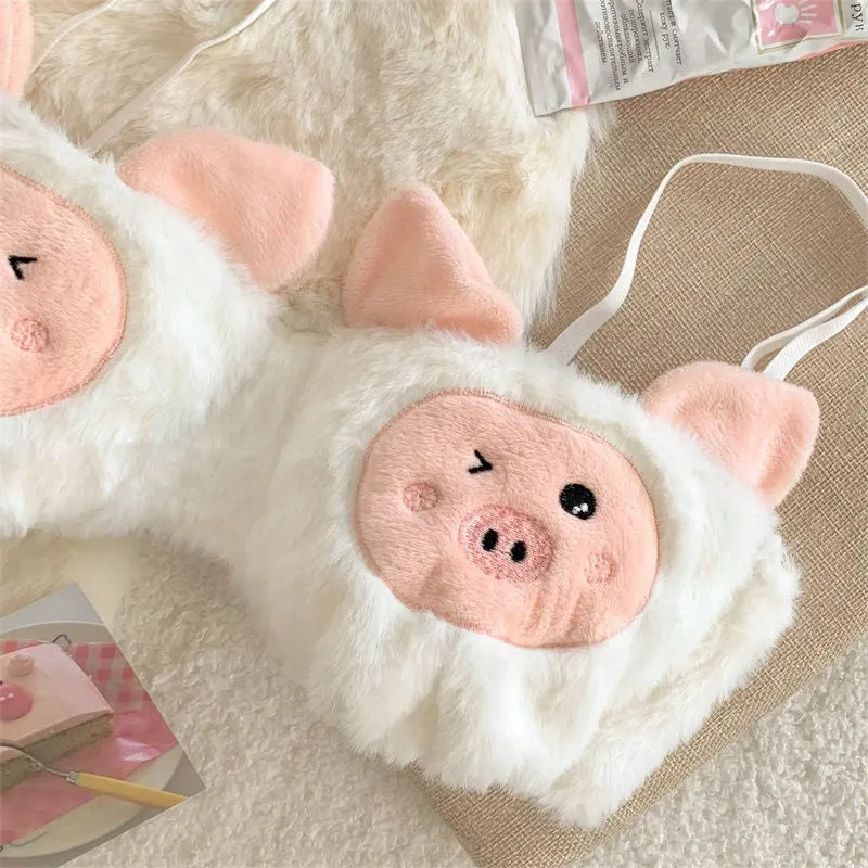 Furry Pig Lingerie Set