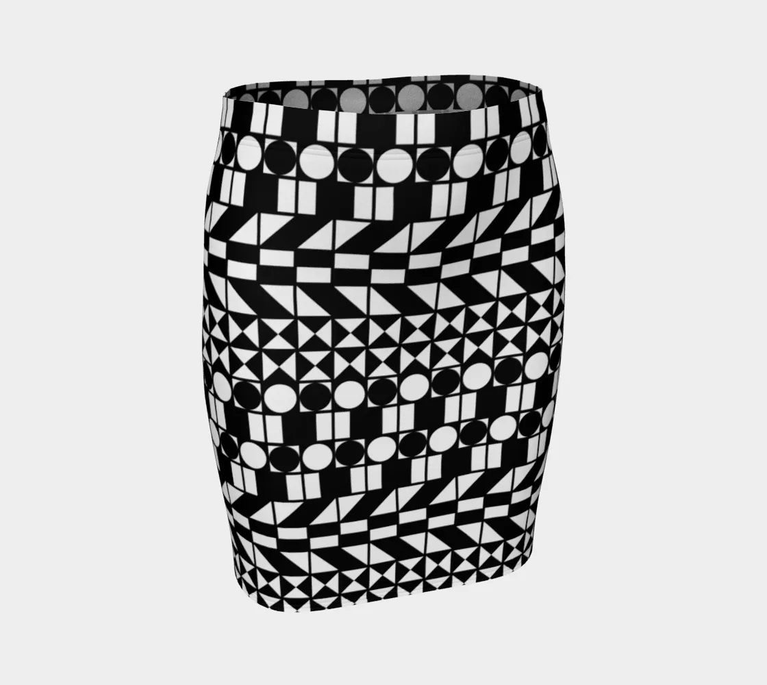 Geo Fun Fitted Skirt