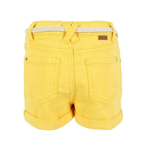 GIRLS BASIC TWILL SHORTS - YELLOW