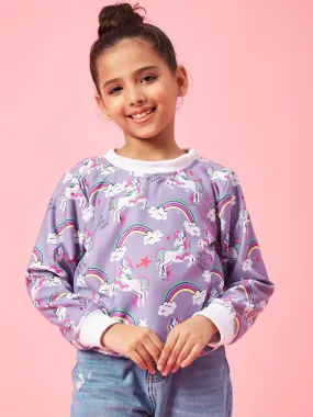 Girls Conversational Printed Pullover Sweatshirt - Ps Peaches