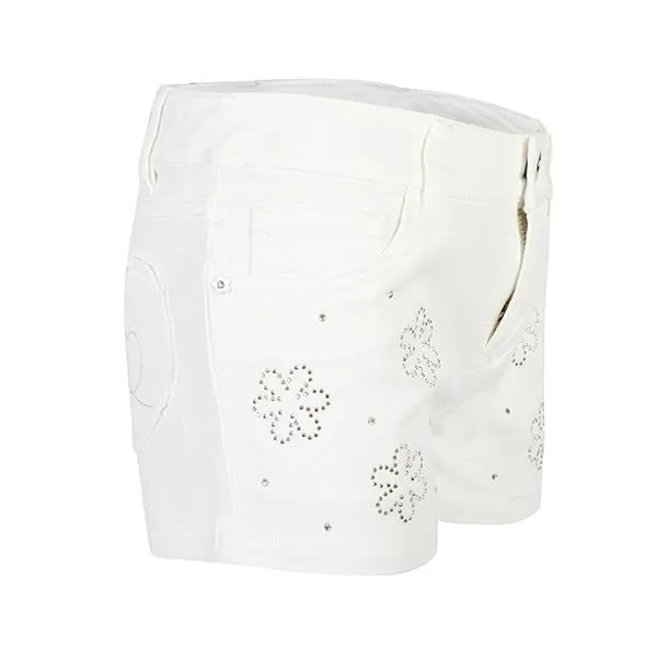 GIRLS NATURAL EMBROIDERED DENIM SHORT