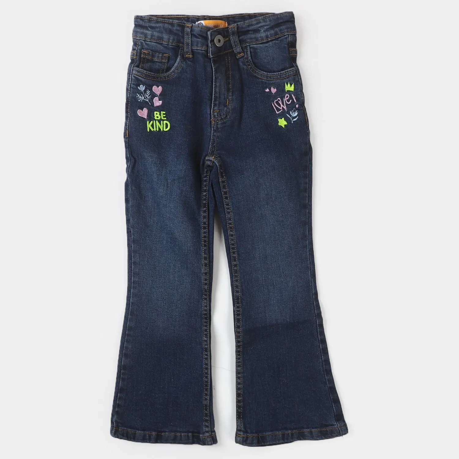 Girls Pant Denim Be Kind - Mid Blue