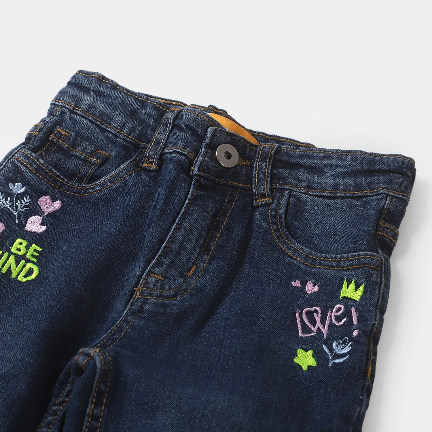 Girls Pant Denim Be Kind - Mid Blue