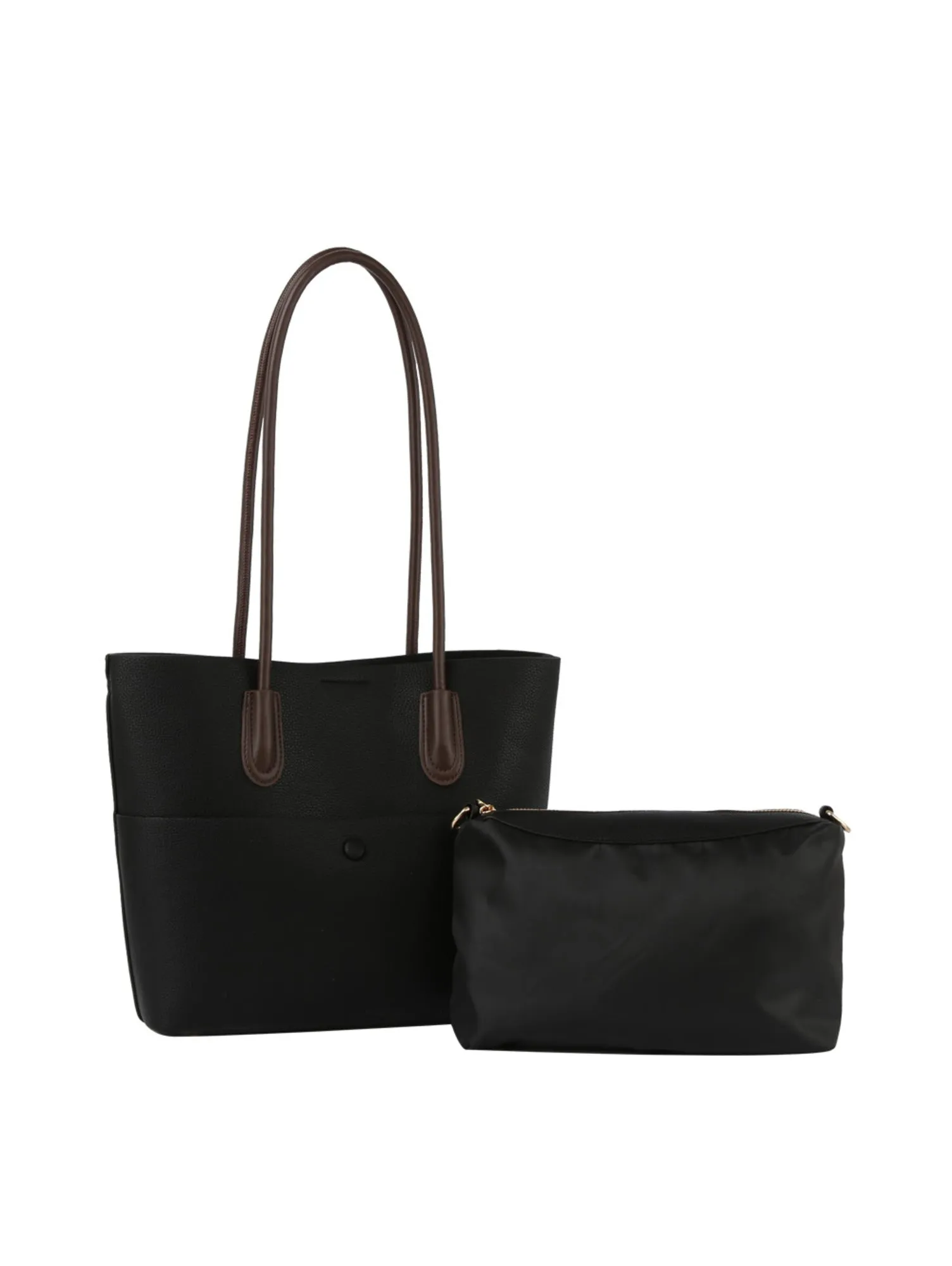 GL0169 Marcella 2 in 1 Button Detail Front Pocket Tote Bag