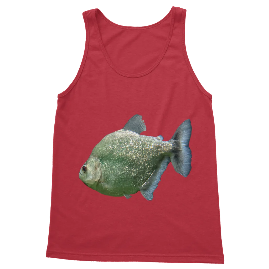 Glitter Green Fish Classic Adult Vest Top