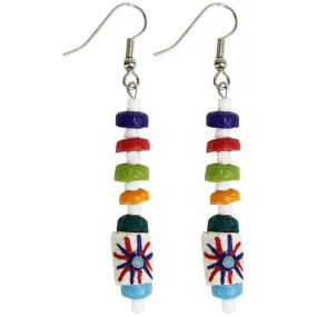 Global Mamas Glass Marble Earrings Rainbow Global Mamas