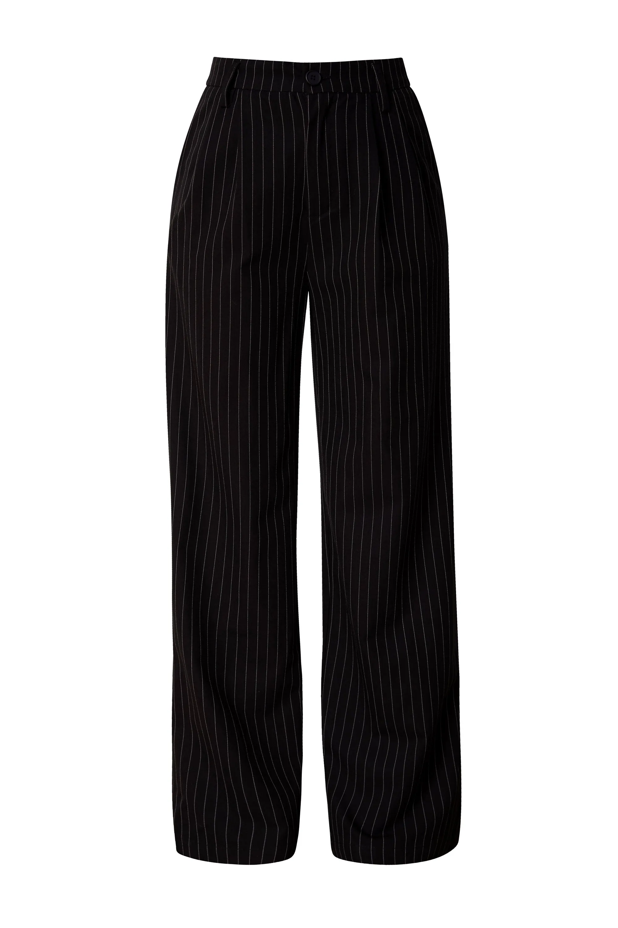 Harper Black Pinstripe Straight Pants