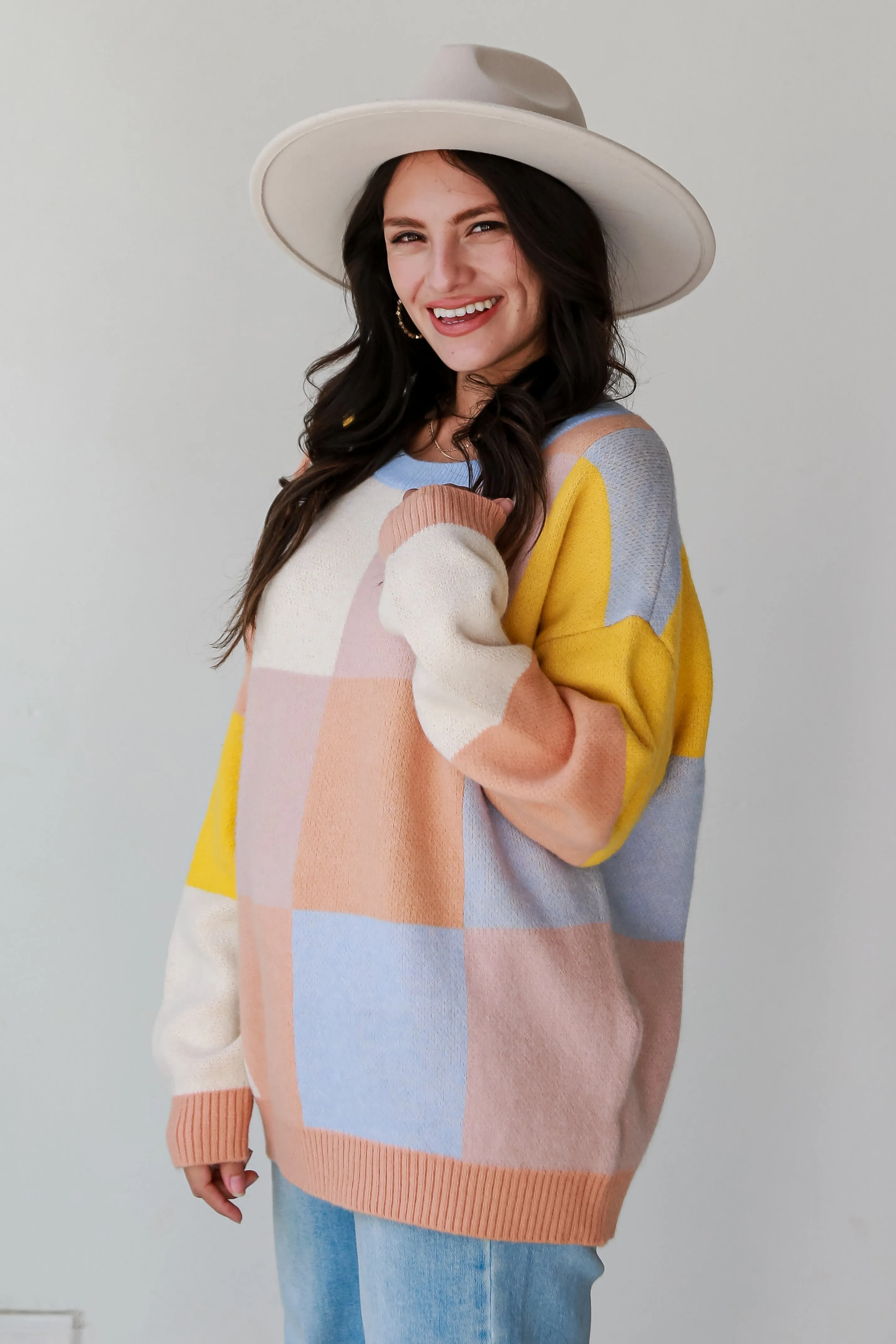 In Good Company Color Block Oversized Sweater