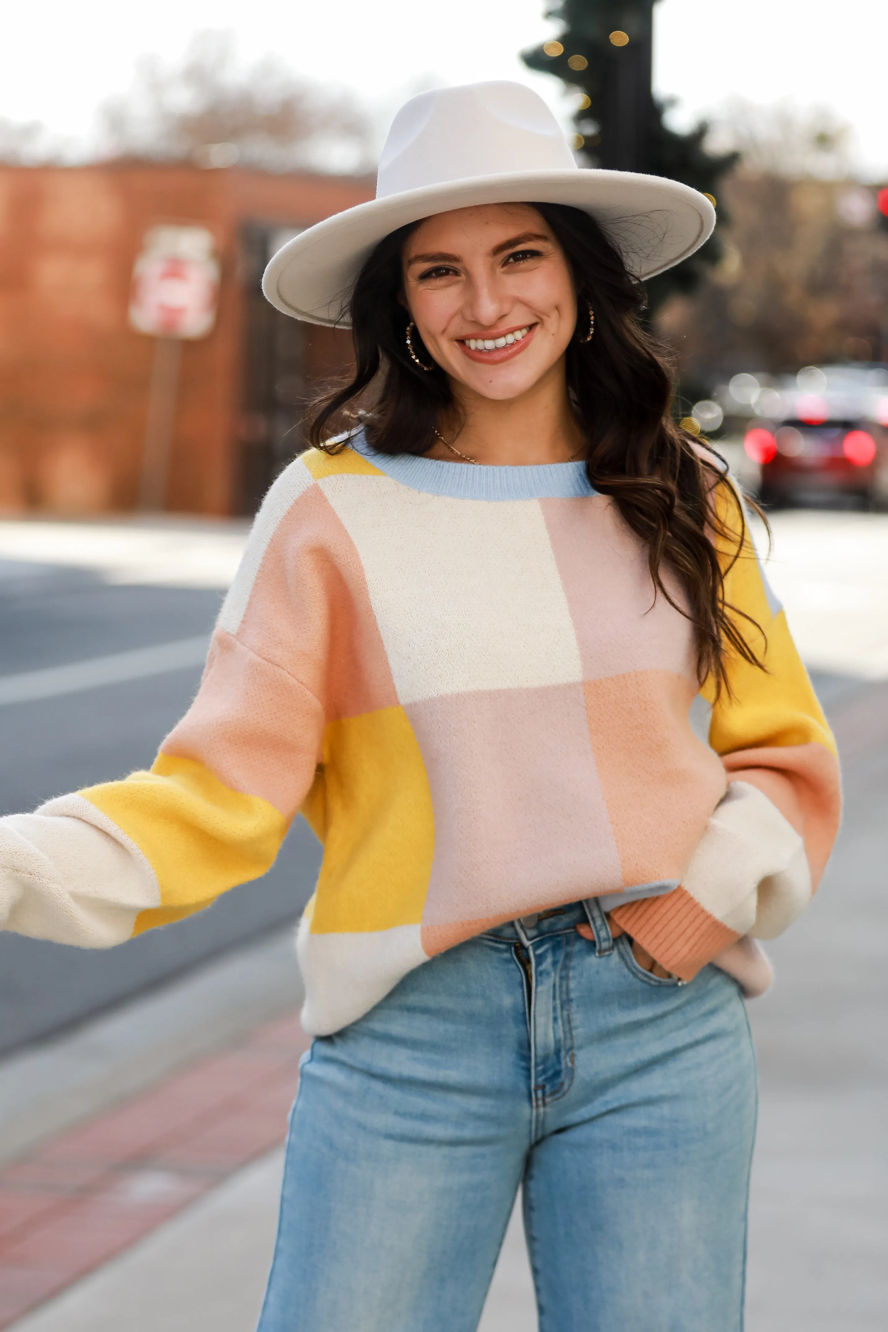 In Good Company Color Block Oversized Sweater