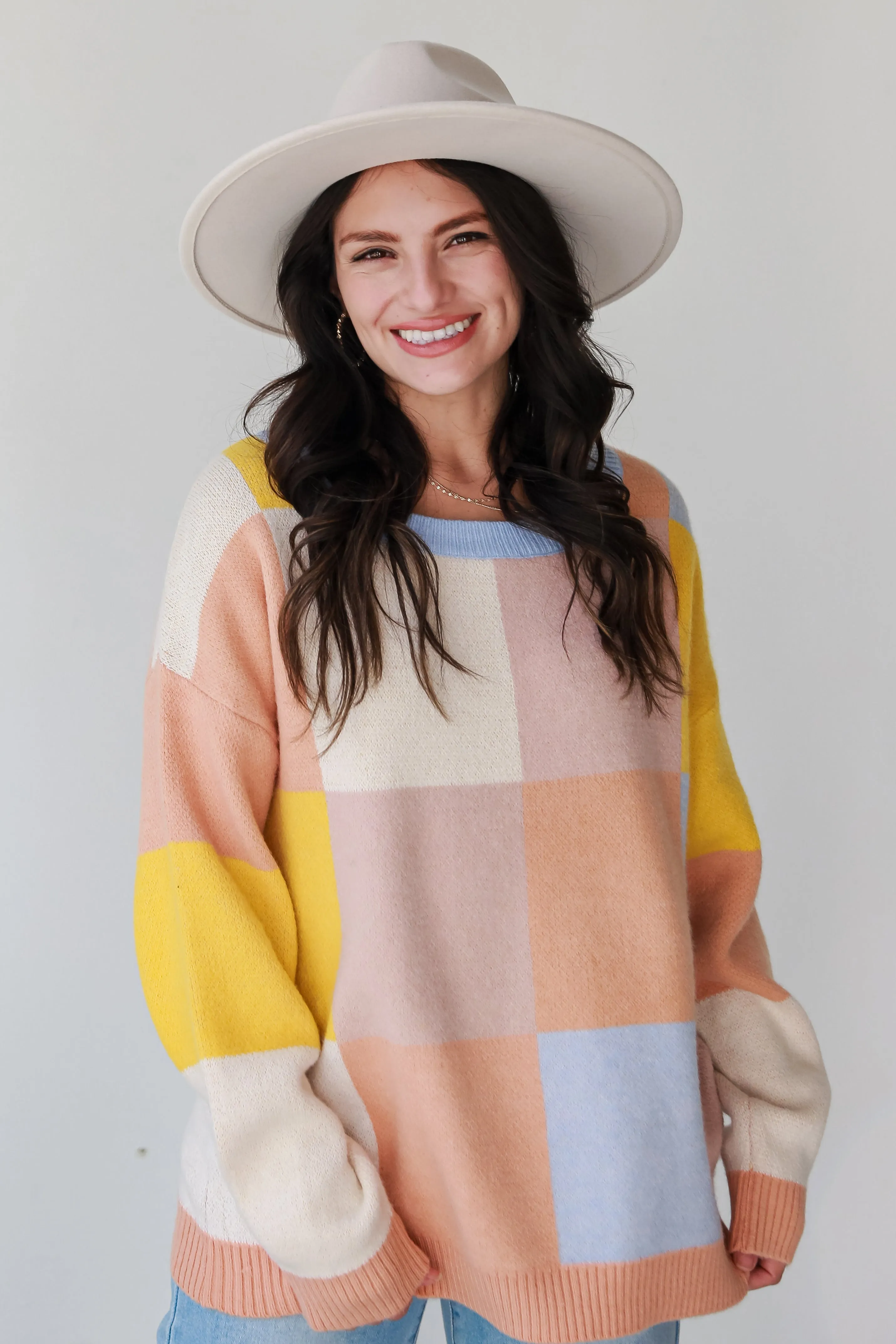 In Good Company Color Block Oversized Sweater