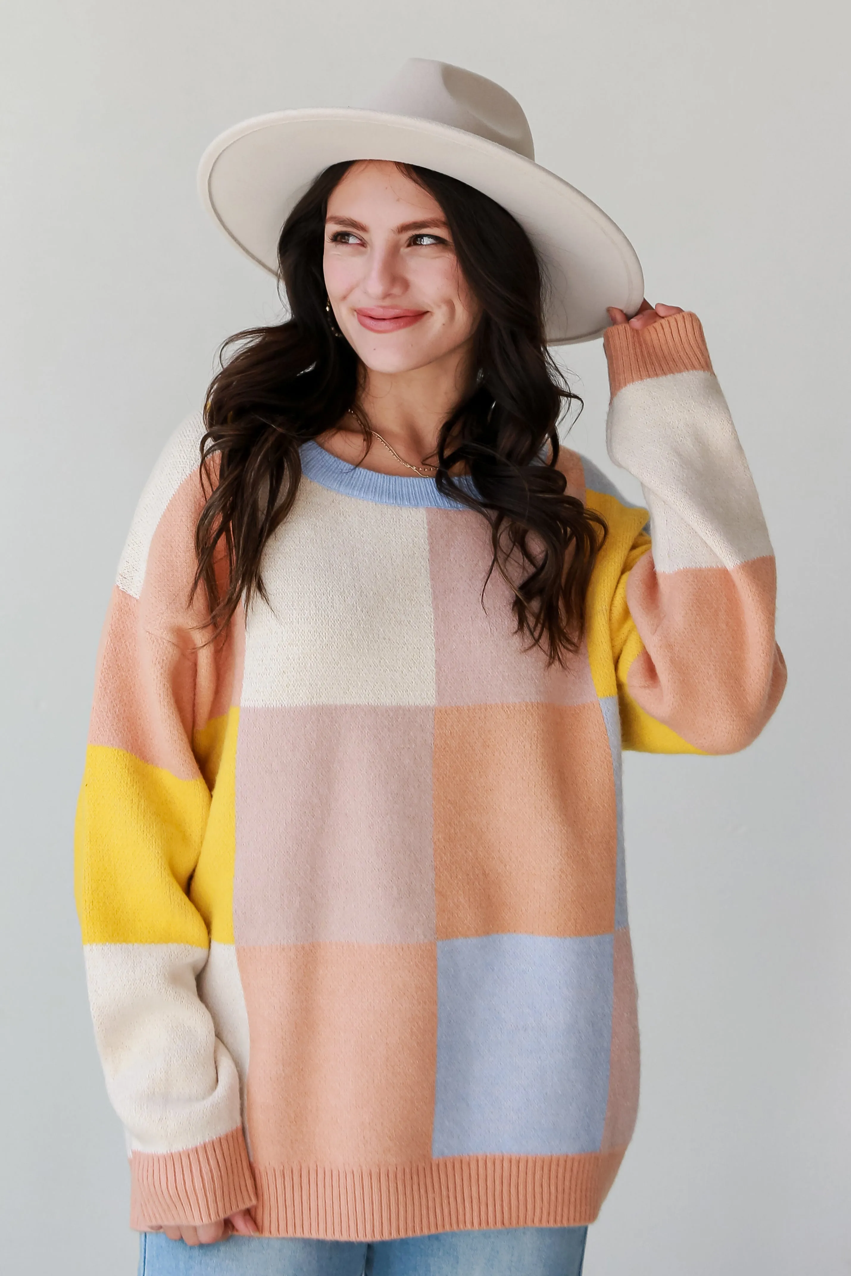 In Good Company Color Block Oversized Sweater