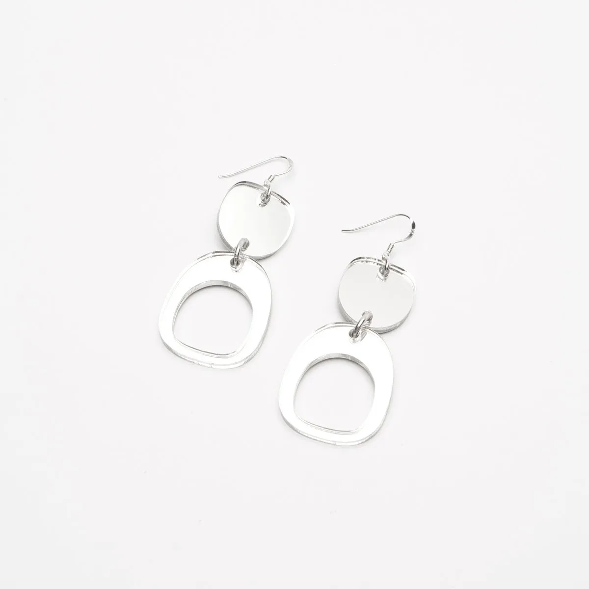 Inverted Ovoid Mini Earrings in Mirror