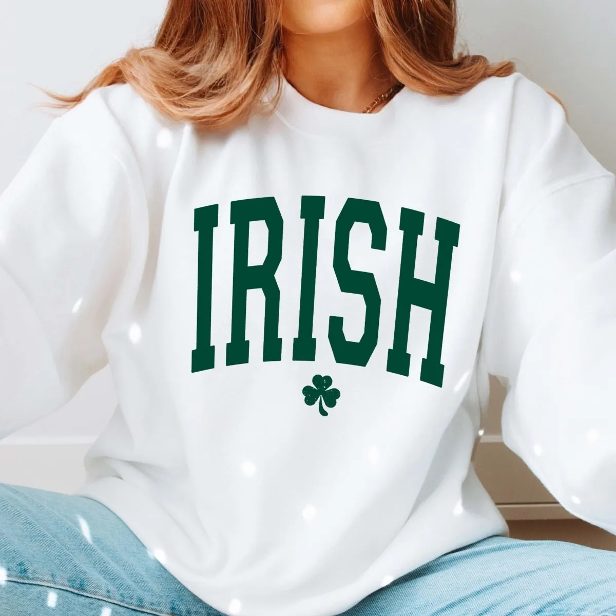 Irish With Shamrock Green Wholesale Crewneck Sweatshirt