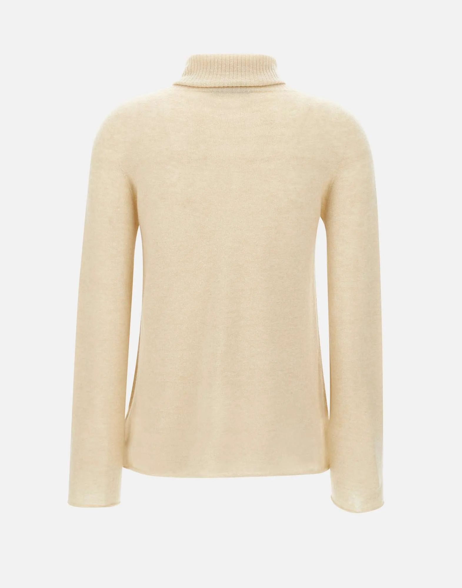 Ivory Wool Turtleneck Sweater