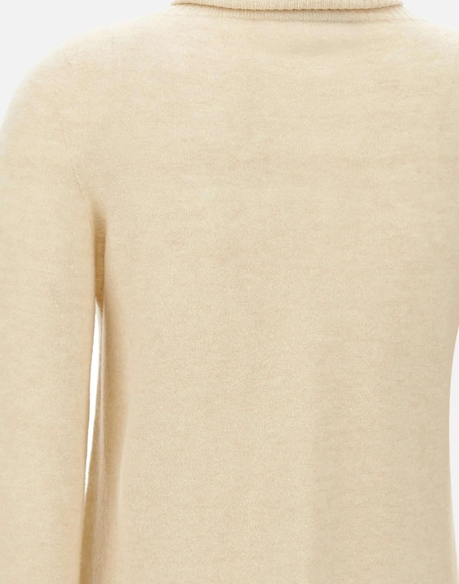 Ivory Wool Turtleneck Sweater