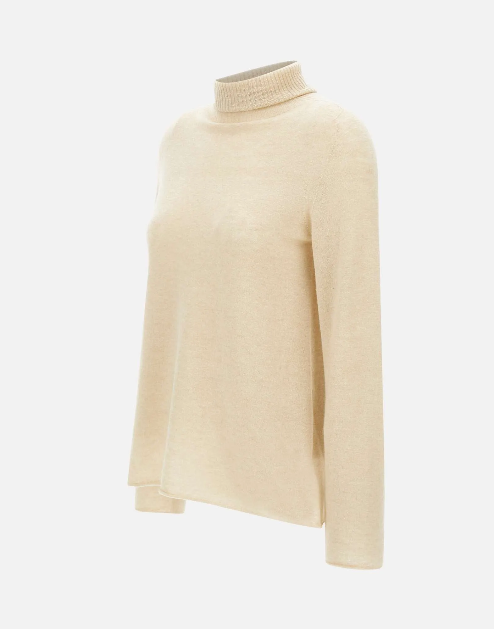 Ivory Wool Turtleneck Sweater