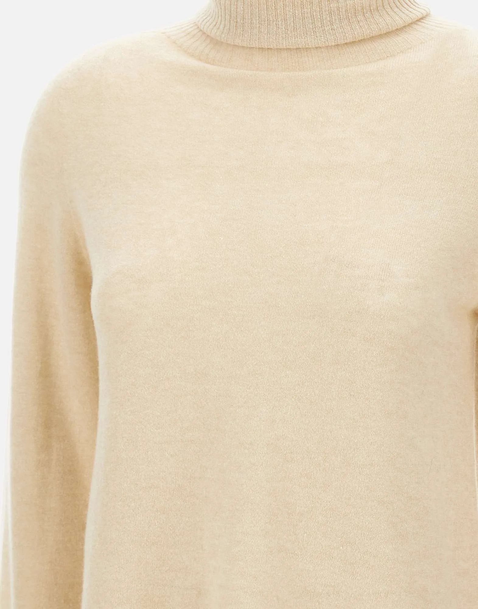 Ivory Wool Turtleneck Sweater