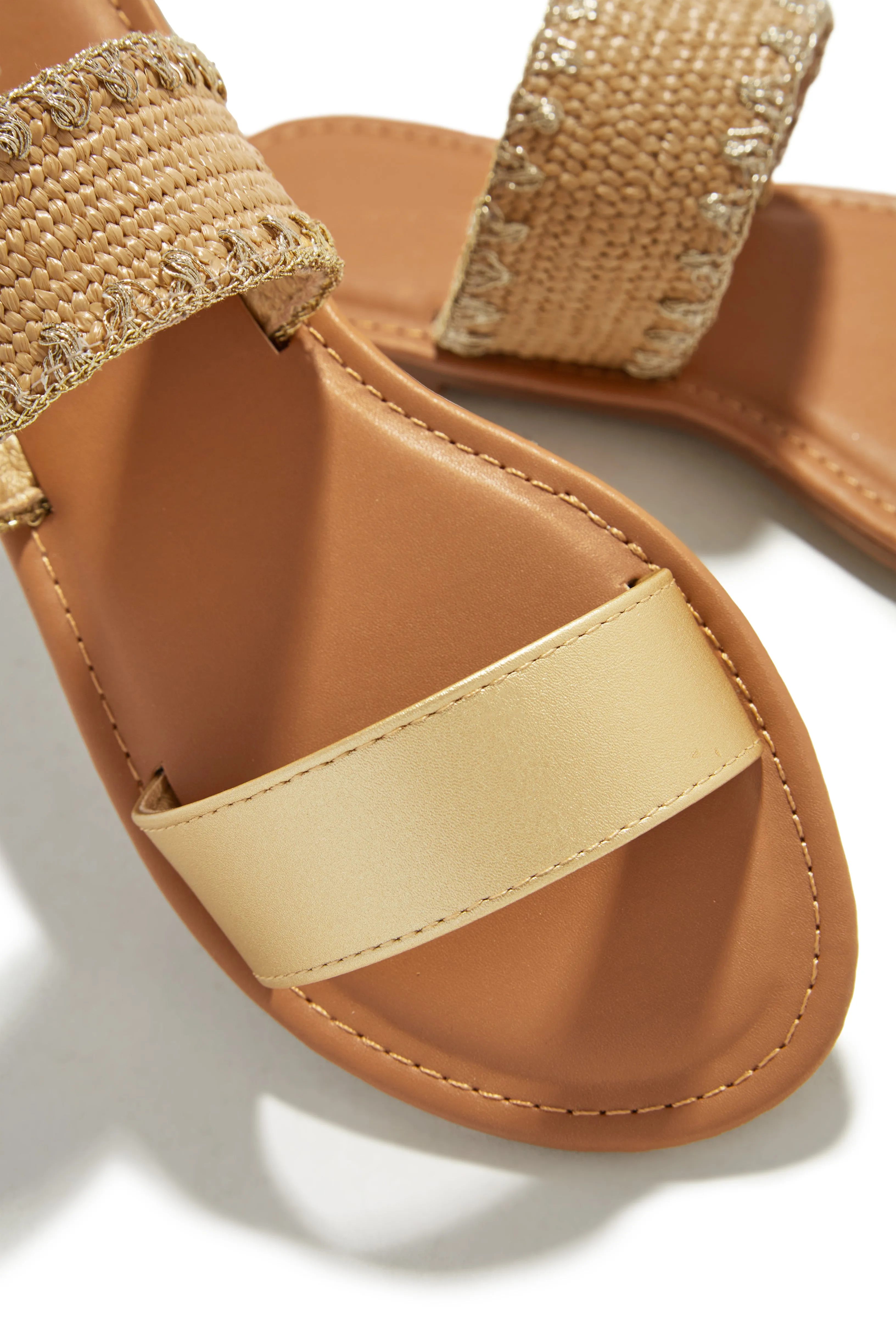 Janice Slip On Sandals - Gold