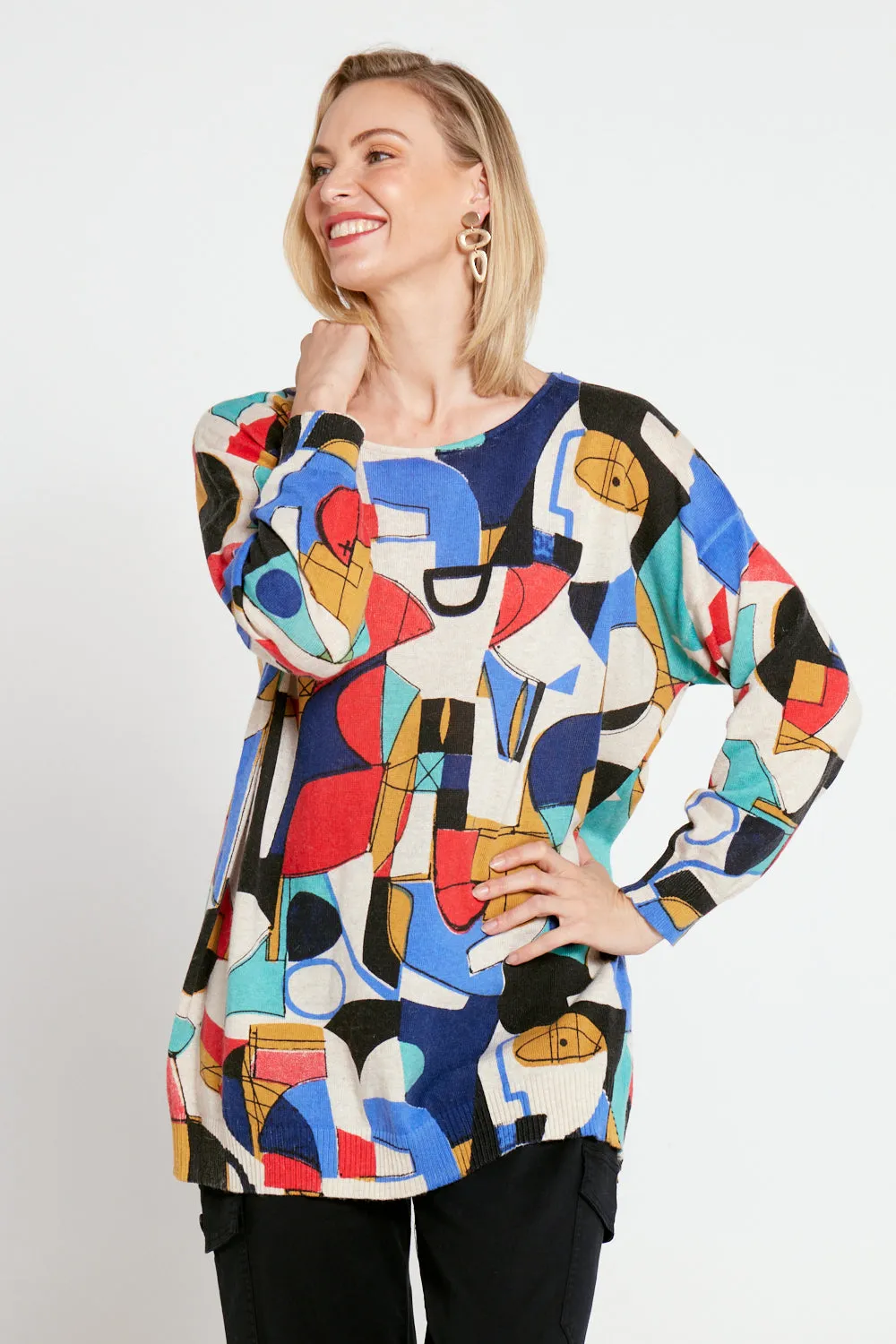 Jasper Knit Top - Kandinsky