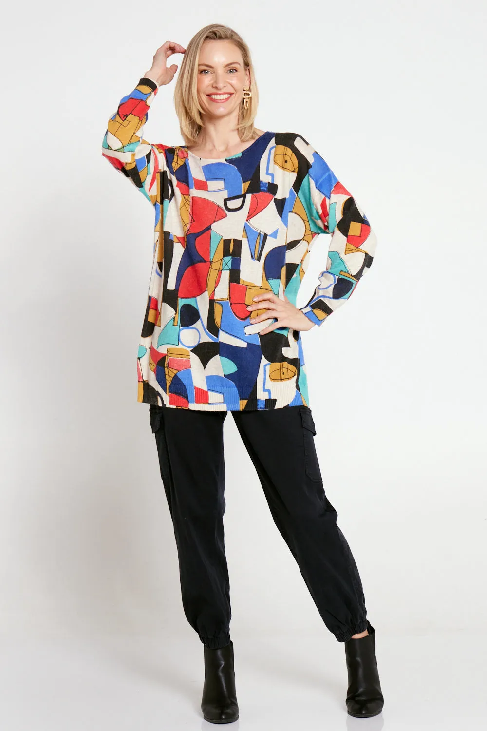 Jasper Knit Top - Kandinsky