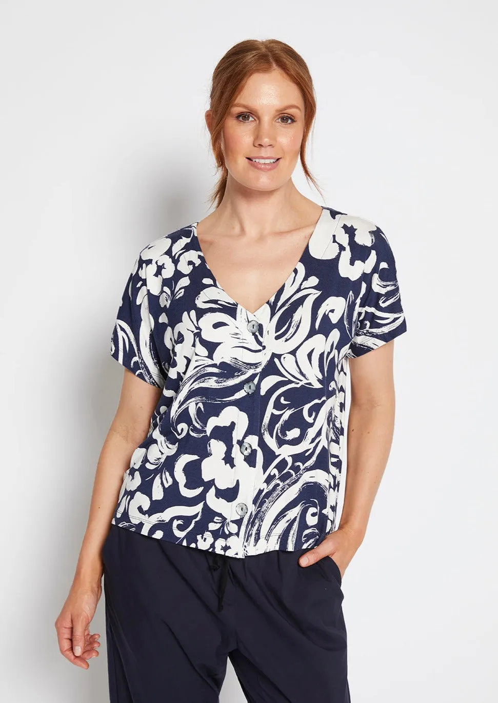 Jojo top in Campri print