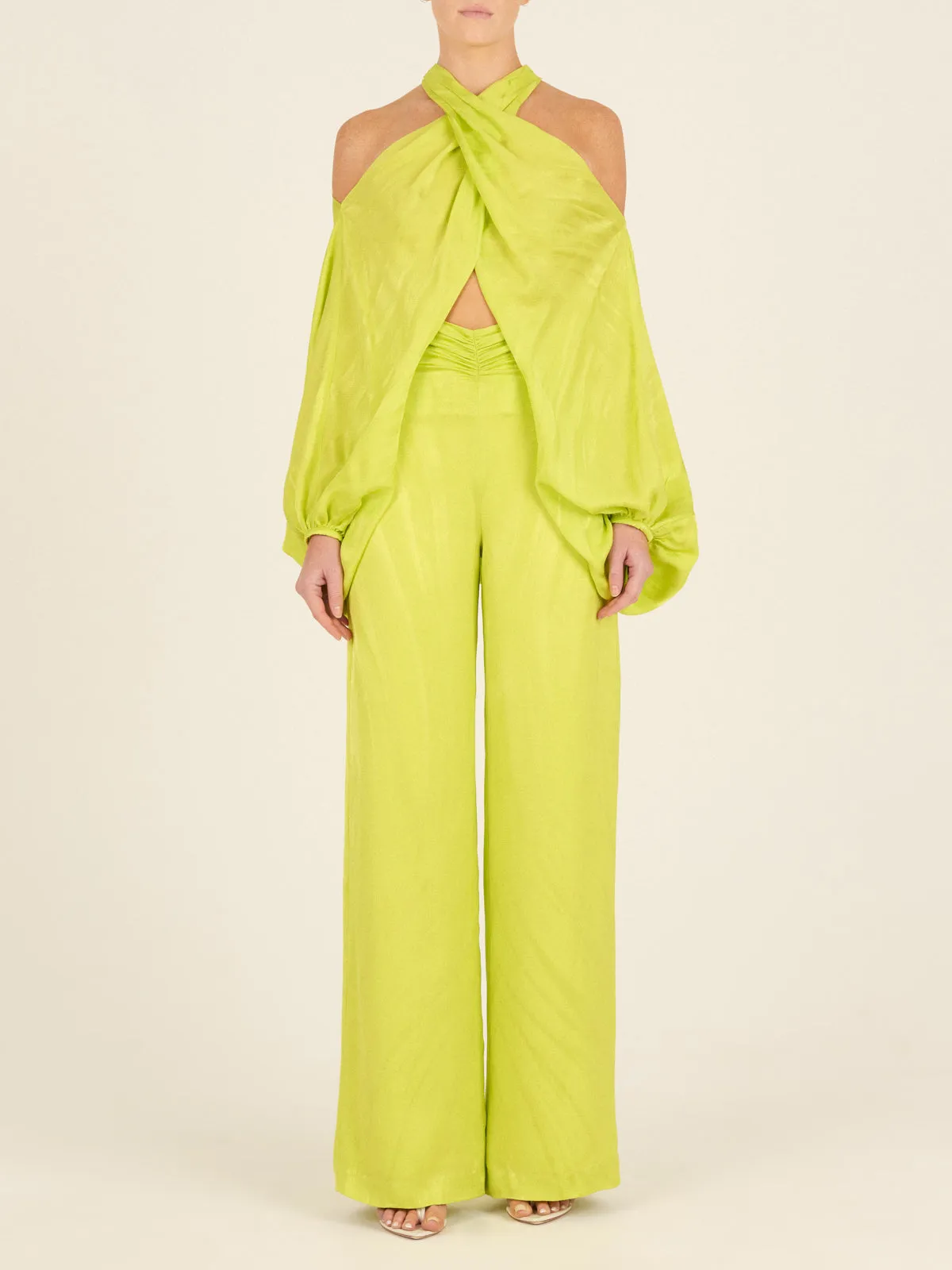 Juno Blouse Verde Lime