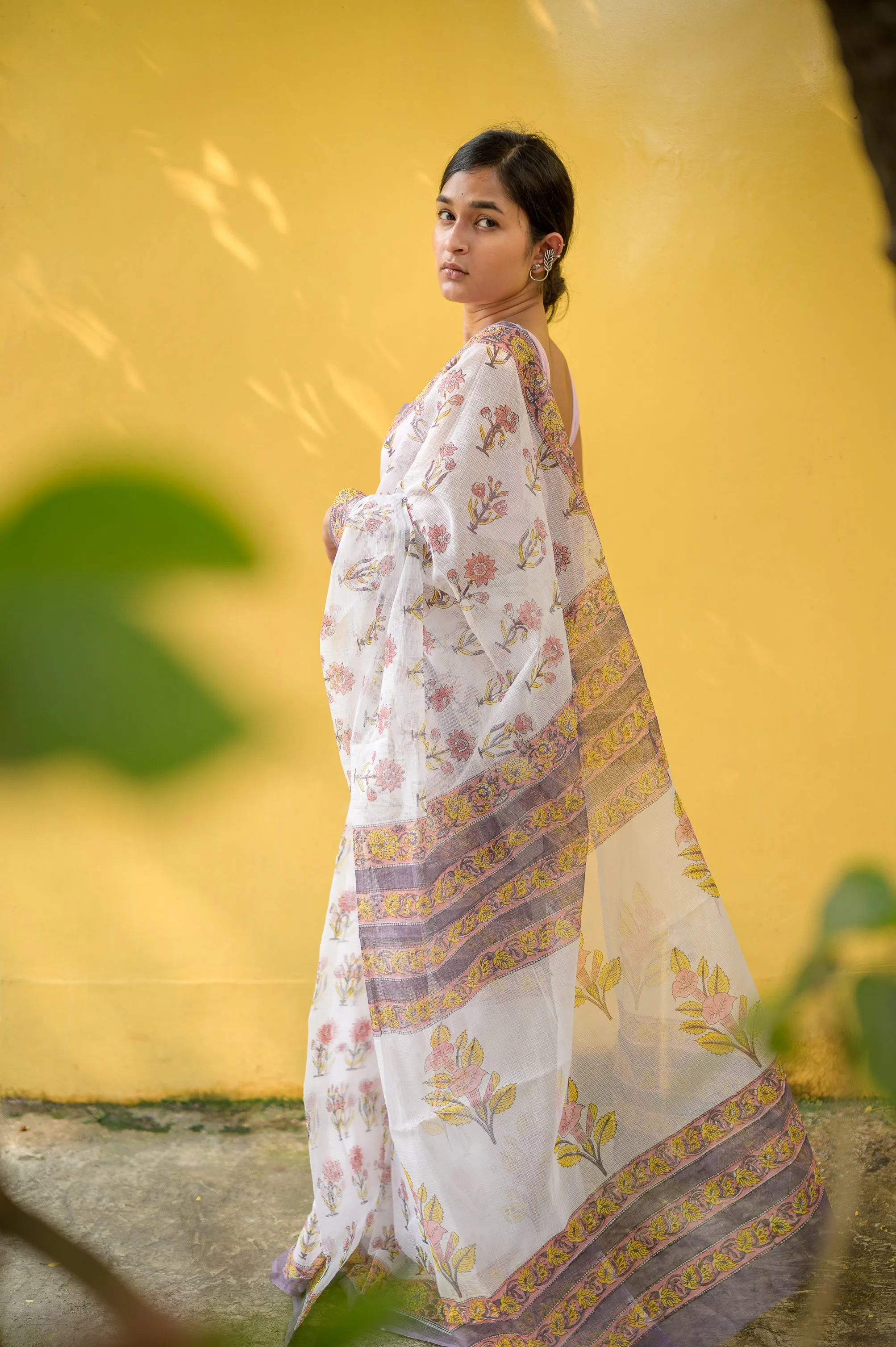 Kaisori Aira Kota hanblockprinted  Kota saree 010