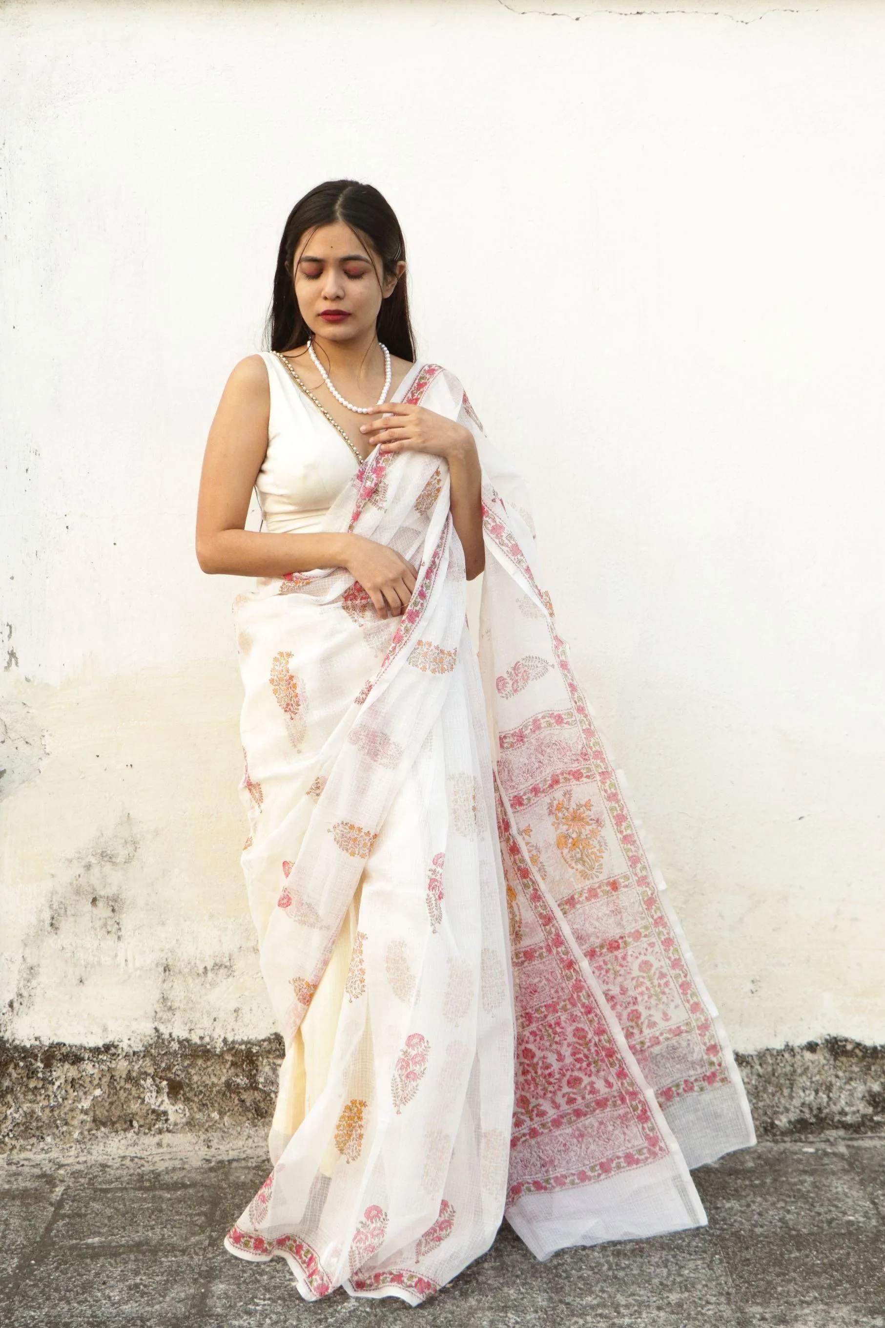 Kaisori Bagh Kairi Kota blockprinted Kota blockprinted silk cotton saree