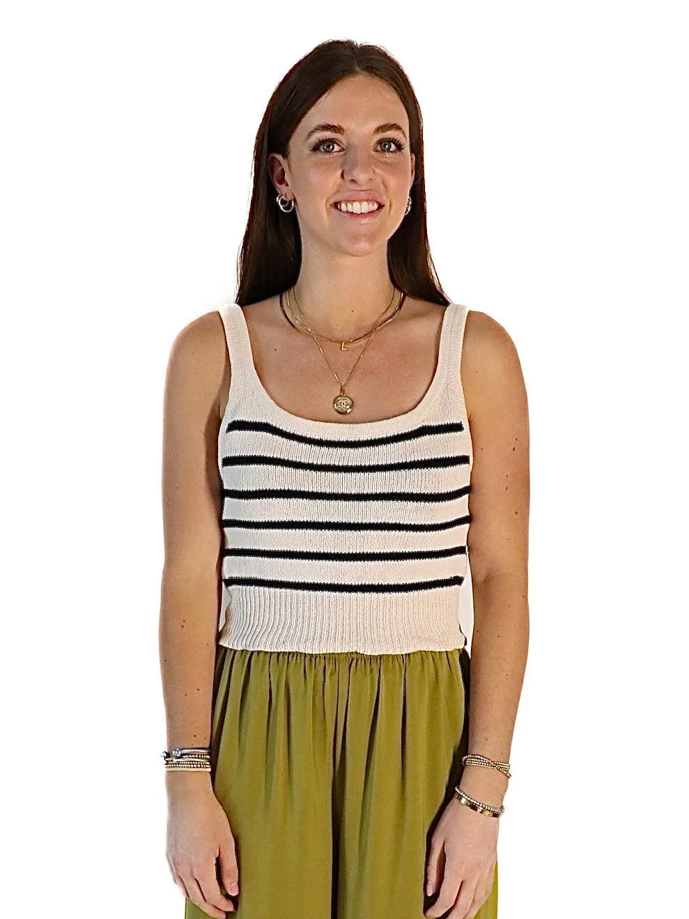 Kellan Knit Striped Tank Top