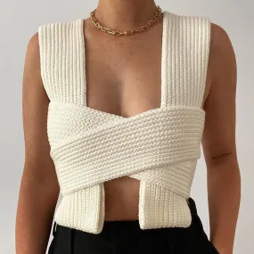 Knit Crossover Top