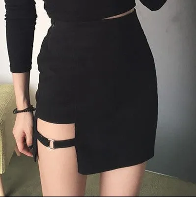 Korea Personality Niche Slim Look Hip Flattering Sexy Skirt